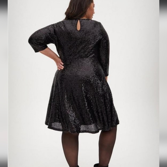 TORRID - Mini Sequins Skater Dress - Picture 2 of 11